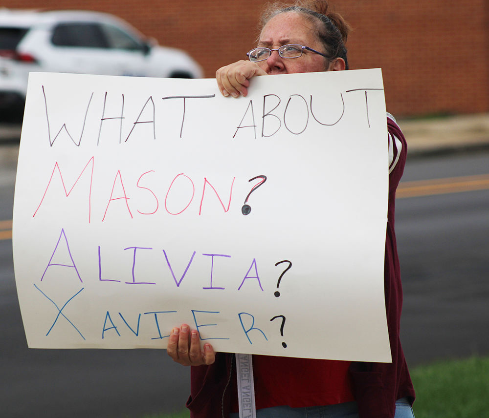 Protester asks
